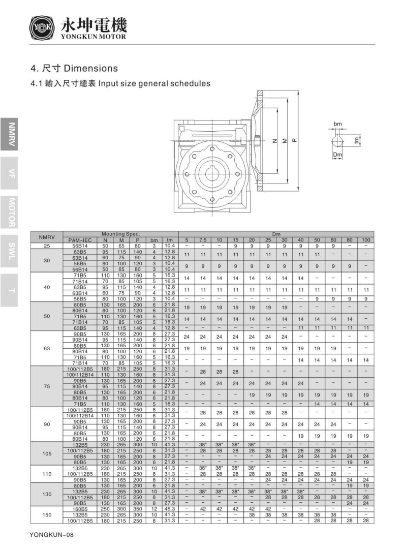 RV蝸輪蝸桿減速機