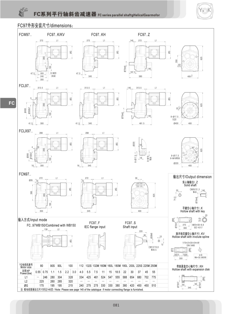 FC97型號減速機